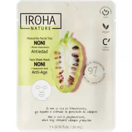 Iroha Nature Antiage Face Sheet Mask - Noni