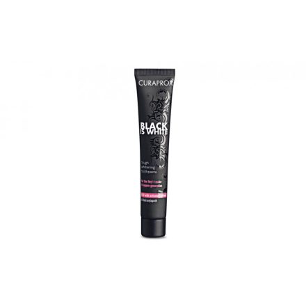 CURAPROX Black Is White – fehérítő hatású fogkrém, friss mentolos íz