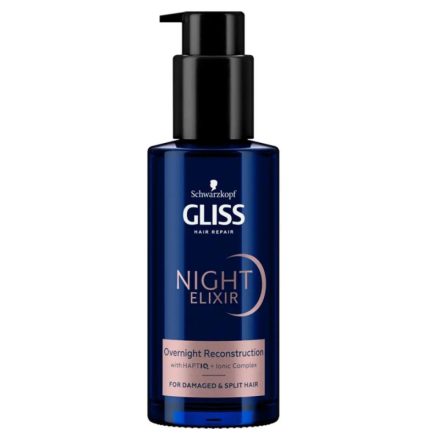 Gliss Night Elixir Overnight Reconstruction Éjszakai Hajpakolás Sérült és Töredezett Hajra
