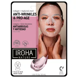   Iroha Nature Tissue Face&Neck Mask Collagen Feszesítő Fátyolmaszk
